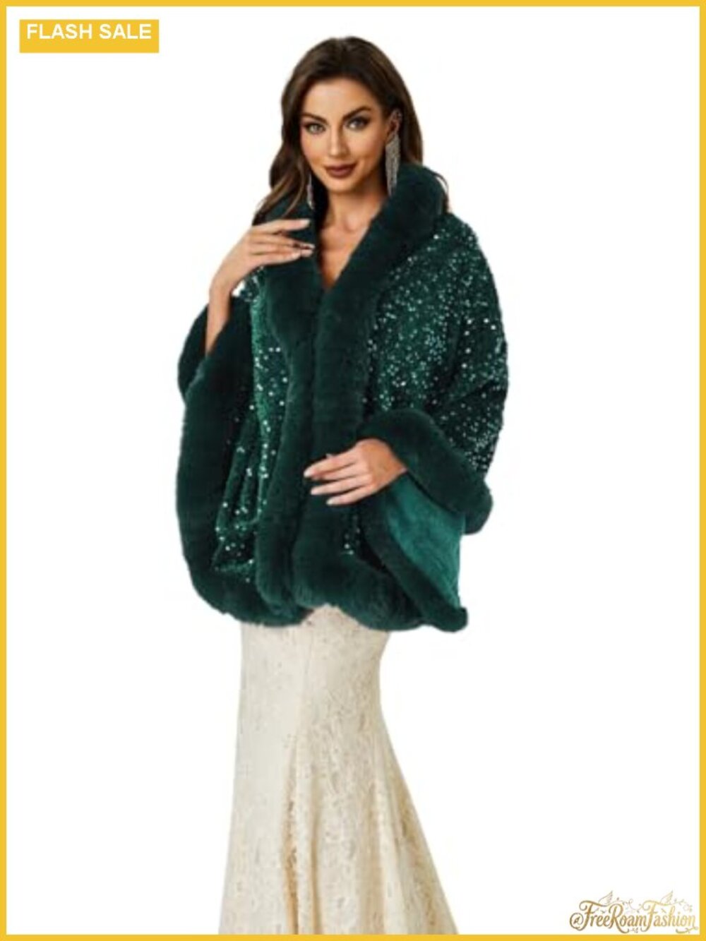 Faux Fur Wedding Wrap Shawl Stole Cape Shrug Bridal Evening Party